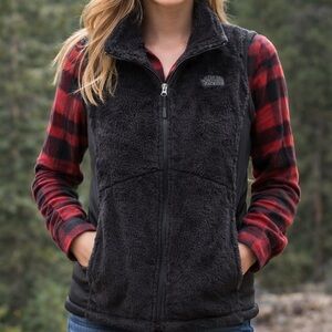 The North Face Womens Black Fleece Zip Vest XL Sherpa Soft Outdoor gorpcore